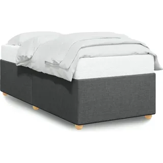 vidaXL Bettgestell ohne Matratze Dunkelgrau 80x200 cm Stoff