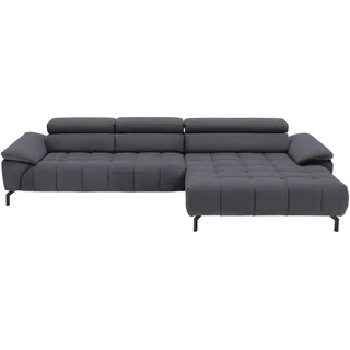 Beldomo Style Ecksofa , Anthrazit , Textil , Uni , Ottomane rechts, L-Form , 329x190 cm , erweiterbar, Fußauswahl, Stoffauswahl, Liegefunktion, Hocker erhältlich, individuell planbar , Wohnzimmer, Sofas & Couches, Wohnlandschaften, Ecksofas