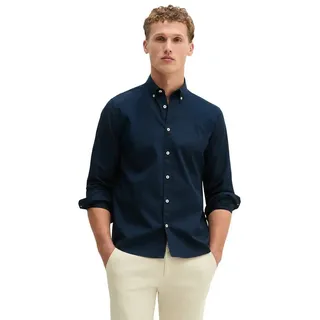 Marc O'Polo Langarmhemd aus Bio-Baumwolle blau L