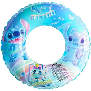 Oirigaga Schwimmring Kinder, Aufblasbarer Schwimmreifen für 3-6 Jahre, Cartoon Anime Swimming Ring, Kleine Floating Wasserreifen, Niedliches Blaues Pool Wasserring Spielzeug für Jungen und Mädchen