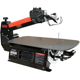 Bucktool 558 mm Dekupiersäge mit variabler Geschwindigkeit, 22-Zoll-Größe, großem Arbeitstisch, Mehrwinkel-Schnitten und max. Schnitttiefe 50 mm, kompatibel mit 130–133 mm stiftlosen Sägeblättern