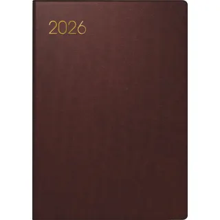 BRUNNEN Taschenkalender Mod. 713 '26 | A7, Leder, bordeaux
