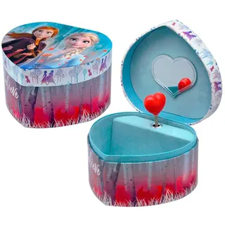 Disney Frozen II Elsa und Anna Spieluhr Schmuckkasten Herz 14,8 x 13,5 x 8,6 cm