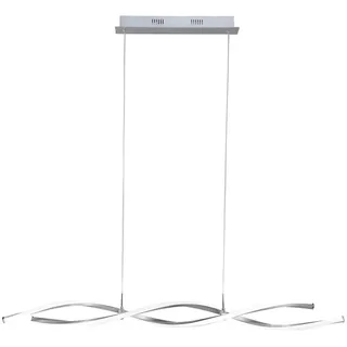 Led-Hängeleuchte , Nickelfarben , Metall , länglich , 8x140x110 cm , Lampen & Leuchten, LED Beleuchtung, LED-Hängeleuchten