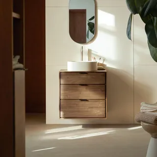 Senson - Badezimmermöbel aus massivem Nussbaum 60 cm