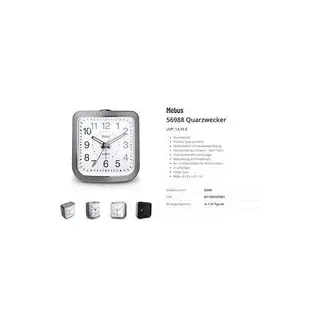 Mebus 56988 Quarz Wecker Grau