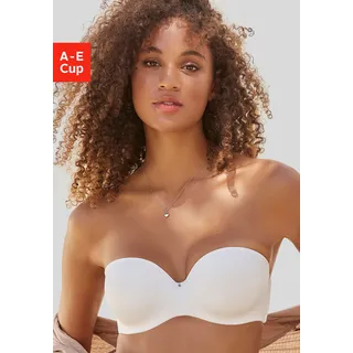 LASCANA Multiway-BH ", Dirndl-BH, T-Shirt-BH, trägerloser BH, Schalen-BH" mit verschiedenen Tragevarianten, BH ohne Träger, große Größen, creme