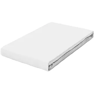schlafgut Spannbettlaken Baumwolle-Elasthan 140 x 200 - 160 x 220 cm Weiß