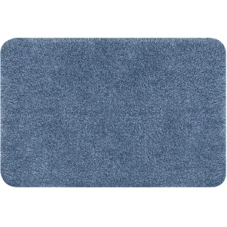 Spirella – Badematte – Weiche und Bequeme Acryl-Badezimmermatte – Ideal fürs Badezimmer – rutschfest und saugfähig – Elegantes Design – 80 x 150 cm – Blau