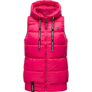 Navahoo Damen Weste Frühling Steppweste Kapuze Übergangsjacke Bodywarmer KASSIDY Pink Gr. 34 - XS - Rosa