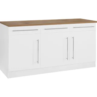 kochstation Unterschrank KS-Samos 150 x 60 x 85 cm Weiß