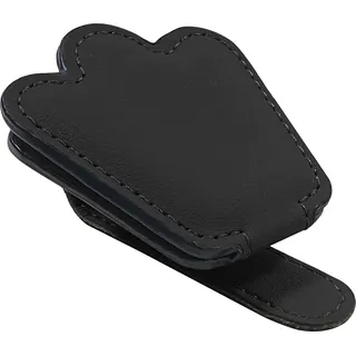 INF Sonnenbrillenhalter aus Nappaleder für die Auto-Sonnenblende Schwarz - Schwarz