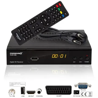 Premium X PremiumX HD 521 B FTA Digital SAT Receiver DVB-S2 HDMI SCART USB 12V FullHD