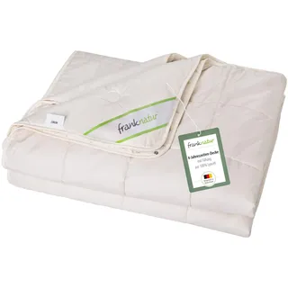 franknatur 4 Jahreszeiten Lyocell Bettdecke 135x200 mit Bio Baumwolle | Tencel Vierjahreszeitendecke, Bezug Bio-Baumwolle, atmungsaktive, temperaturausgleichend, waschbar, Oeko-TEX