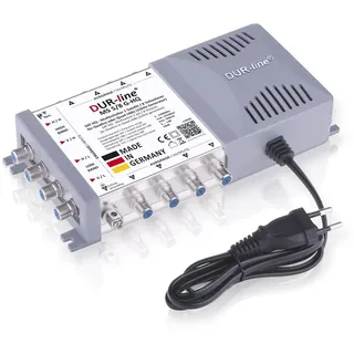 DUR-line MS 5/8 G-HQ - Multischalter - Made in Germany - SAT Multischalter für 8 Teilnehmer/TV - stromspar Netzteil - Multiswitch, Matrix [Digital, HDTV, FullHD, 4K, 8K, UHD]