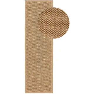 Kunstloft Sisalteppich Greta Cream 70x300 cm , Beige , Naturmaterialen , Beton Optik , Rechteckig , 70x1 cm , Gots , für Fußbodenheizung geeignet , Teppiche und Böden, Teppiche