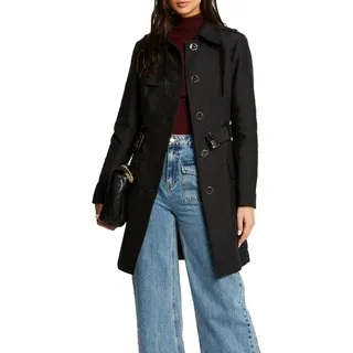 Morgan Damen-Trenchcoat mit Gürtel, Schwarz, Größe 38