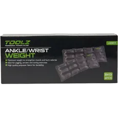 TOOLZ Wrist/Ankle Weight 2kg - 2pcs Gewichtsmanschetten - Schwarz