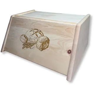 Generisch Zirbenbrotdose | Brotbehälter aus Zirbe | Brotaufbewahrungsbox aus Holz | Brotkasten aus Zirbenholz mit Gravur (Bild)