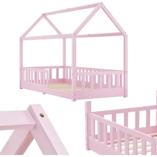 Juskys Kinderbett Marli 90 x 200 cm - Rosa