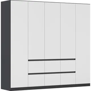 Rauch Drehtürenschrank MAINZ 226 x 210 x 54 cm Grau/Weiß