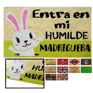 LUCA HOME Originelle und lustige Fußmatte aus Kokosnuss, 40 x 70 cm, ideal für Außentüren, Flure und Hauseingänge