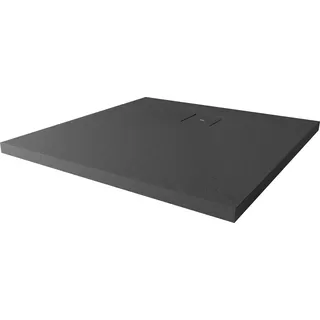 Breuer Bodengleiche Duschwanne 90 x 90 cm Mineralguss Schwarz