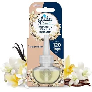 Glade electric scented oil Nachfüller, elektrischer Raumduft Duftstecker mit Duftöl, Lang Anhaltender Geruchsentferner, Duftspray für Zuhause, Romantic Vanilla Blossom, 1er Pack (1 x 20 ml)