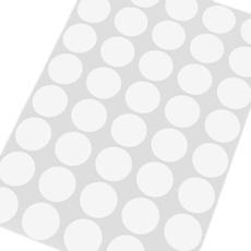 KLEBESHOP24 Markierungspunkte aus Papier selbstklebend Farbe, Größe und Menge auswählbar (weiß 50 mm 50 Stück)