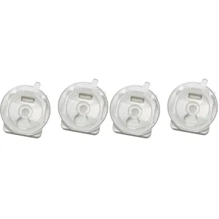 GARDINIA Saugnapf-Set mit Clip, Ersatzteil für Gardinia Saugnapf-Plissees, Plissee Solo und Dachfenster-Plissee Solo, Kunststoff, Transparent (Packung mit 2)