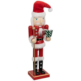 Atmosphera Createur d ́interieur Nussknacker Dekofigur 38 cm , Holz , 8x38x10 cm , Dekoration, Weihnachtsdekoration