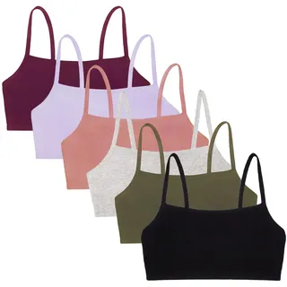Fruit of The Loom Damen Spaghetti Strap Cotton Sports Bra, 3-Pack Spaghetti Strap Cotton Sports Bra (3er Pack)