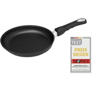 AMT Gastroguss Bratpfanne 24 cm Ø Schwenkpfanne 4 cm hoch, abnehmbarer Stiel, nicht induktionsgeeignet, Lotan® Antihaft-Veredelung, Gusspfanne (Aluguss), AMZN-424-Z20B