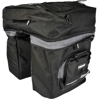 Fischer Dreifachtasche Gepäckträgertasche schwarz