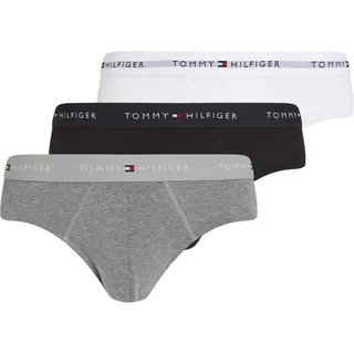 Tommy Hilfiger 3P BRIEF DTM Mid Hthr / Black / Th Wht XXL 3er Pack