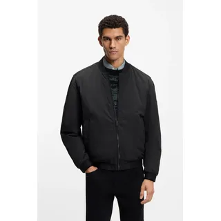 Bomberjacke BOSS ORANGE "Ovarsi", Herren, Gr. 50, schwarz001, Web, Obermaterial: 100% Polyamid, unifarben, relaxed fit normal, Rundhals, Rippbündchen, Jacken Bomberjacke, Relaxed Fit, leicht wattiert