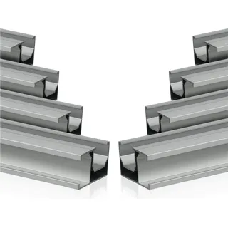 Zelsius Universal Aluminium Montageschiene 150 cm für Solarmodule, Befestigungsschiene, 8 Stück - Silber