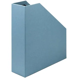 Rössler SOHO Stehsammler A4 mit Griff | Stehsammler Pappe aus stabilem Karton | Büro Organizer | Schreibtisch Organizer | Zeitschriftenhalter | 315 x 260 x 80 mm | 1 Stück | Farbe: Blau | Denim