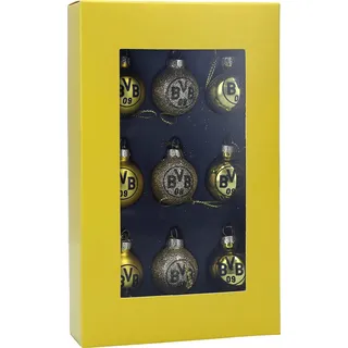 Dortmund BVB Christbaumkugeln Mini - Weihnachtskugeln 9-er Set Borussia Dortmund