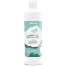 BactoDes - bWash Sportwaschmittel 1L flüssig für Sportbekleidung gegen Schweiß - Probiotisches Flüssigwaschmittel mit Frischeduft - Sportwaschmittel ideal für Outdoor-, Sport- & Funktionskleidung