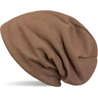 Stylebreaker Feinstrick Beanie Unifarben Braun
