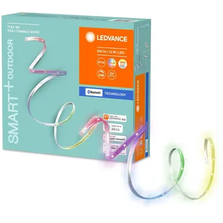 LEDVANCE LED Smartes LED Lichtband mit Bluetooth Technologie für Außen, 3 Meter Länge, Lichtfarbe änderbar(2000-6500K), RGB Farben änderbar, Steuerbar mit Google Home und Alexa, SMART+ BT FLEX OUTDOOR