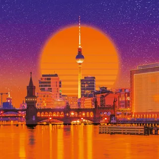 Ravensburger Puzzle 12001978 - Neon Collection: Berlin – modernes, quadratisches Foto-Puzzle mit 500 Teilen, leuchtet in Neon-Orange, perfekt für Design- und Puzzlefans ab 12 Jahren