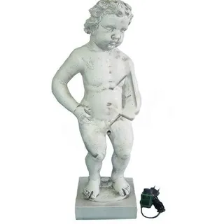 Design Teich Pumpe Skulptur Statue Statuen Figuren Garten Figur Skulpturen Deko - Weiß