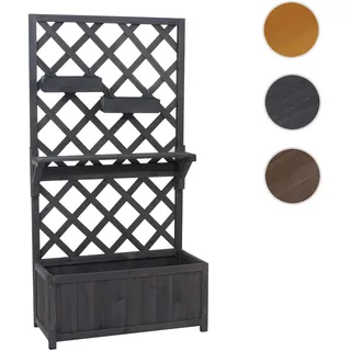 Hochbeet HWC-P68, Pflanz-/Blumenkasten Rankgitter Rankhilfe Ablage Hängekästen Holz FSC® 135x70x30cm