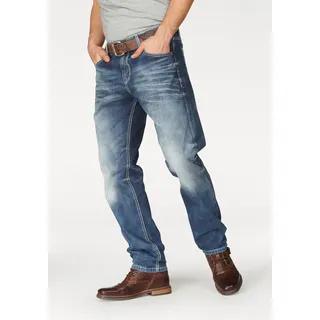 Loose-fit-Jeans CIPO & BAXX, Herren, Gr. 34, Länge 34, blau, Denim/Jeans, Obermaterial: 100% Baumwolle, kontrastfarbene Details, sehr bequem lang, Jeans Loose-fit-Jeans