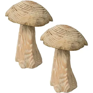 creativ home Dekoobjekt Pilz 18 cm Braun