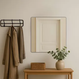 Loevschall Spiegel »Refine Wandspiegel rechteckig – eleganter Designspiegel mit edlem« Rahmen in vielen Größen & Farben für Bad, Flur & Schlafzimmer, schwarz