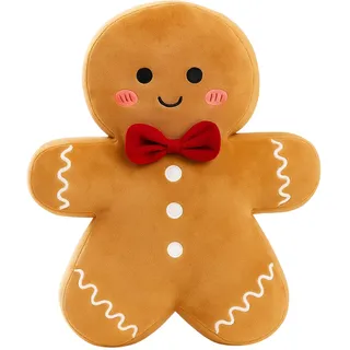 SongBuydn 1 Stück Weihnachtskissen 17 cm, Lebkuchen Kissen Weihnachten, Zuckerstangen Kissen für Festliche Dekoration, gemütliches Weihnachtskissen für Sofa und Bett