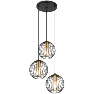 GLOBO 1-flg. 39 cm Kugel Schwarz Metall